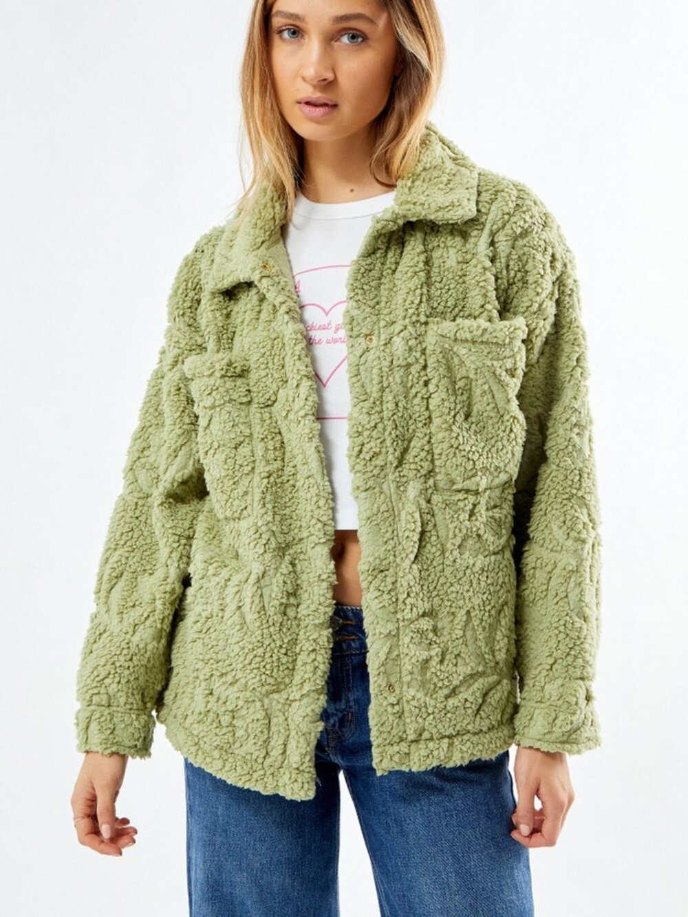 Billabong Sundown Sherpa Jacket - Green - Size Small